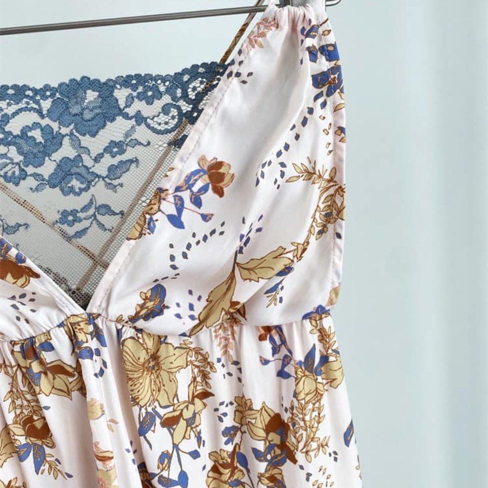 Free People | Love Letter Printed Onesie Sz Large - Picture 7 of 11